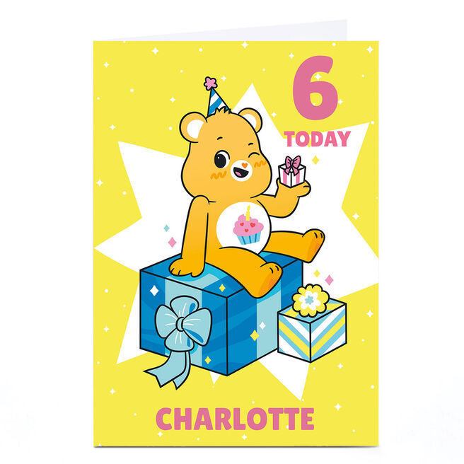 Personalised Birthday Card - Care Bears Age and Name 