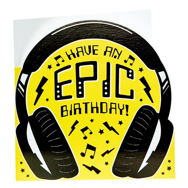 Birthday Card - Epic Headphones