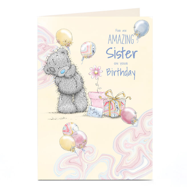 Personalised Tatty Teddy Birthday Card - For an Amazing Sister