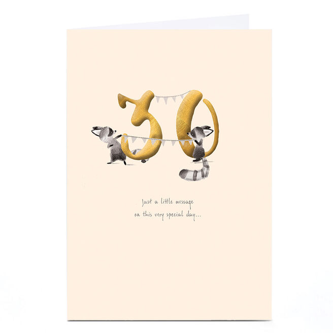 30th Birthday Card - A Little Message on This Very Special Day