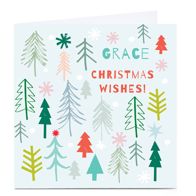 Personalised Squirrel Bandit Christmas Card - Christmas Wishes