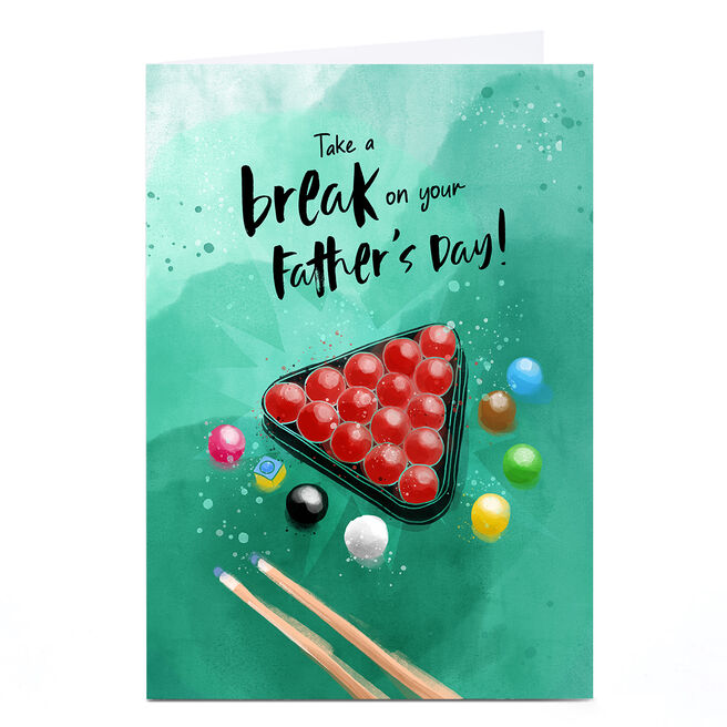 Father's Day Card - Take a Break Snooker
