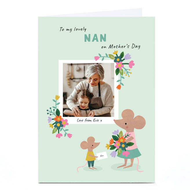 Photo Lemon & Sugar Mother's Day Card - Nan Mouse