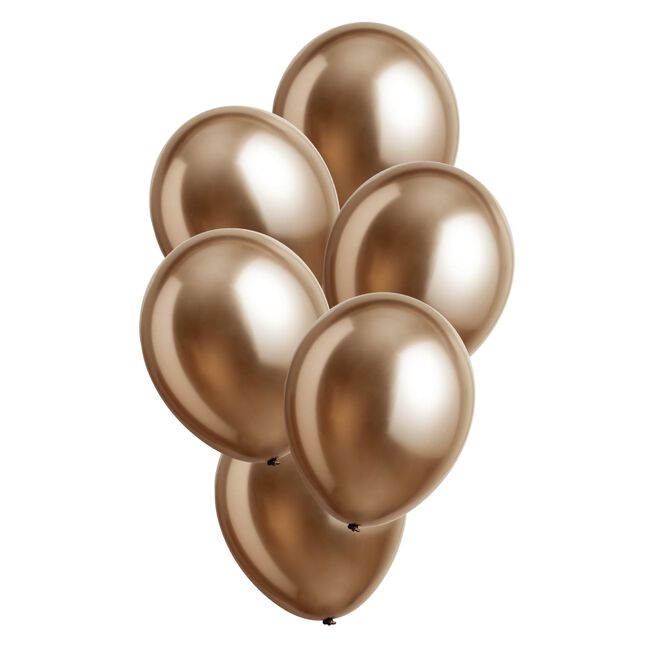 12-Inch Chrome Prosecco Latex Balloons - Pack of 6