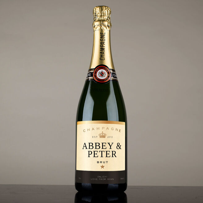 Luxury Personalised Champagne - Classic Star