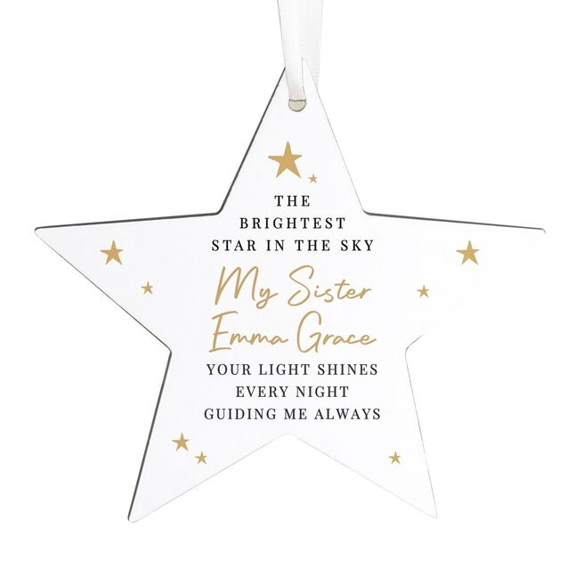 Personalised Christmas Memorial Star Ornament
