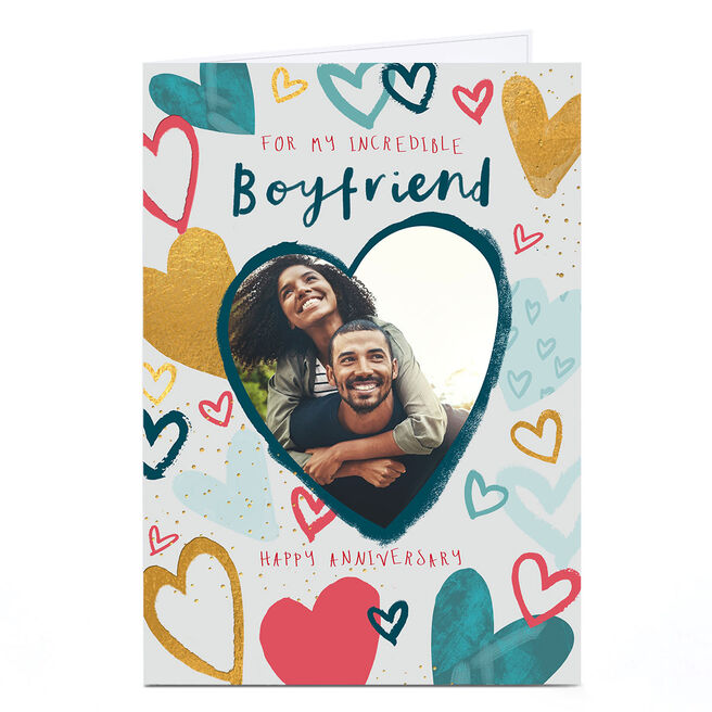 Personalised Anniversary Photo Card - To My Incredible Boyfriend