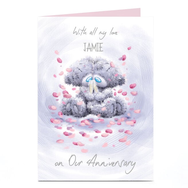 Personalised Tatty Teddy Anniversary Card - With all My Love, Any Name