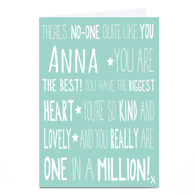 Personalised Card - You Really Are One in a Million