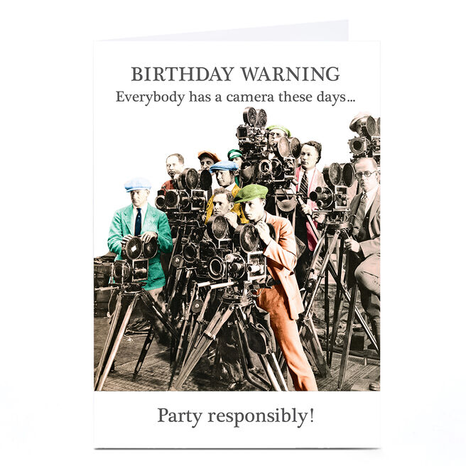 Personalised Birthday Card - Party Responsibly!