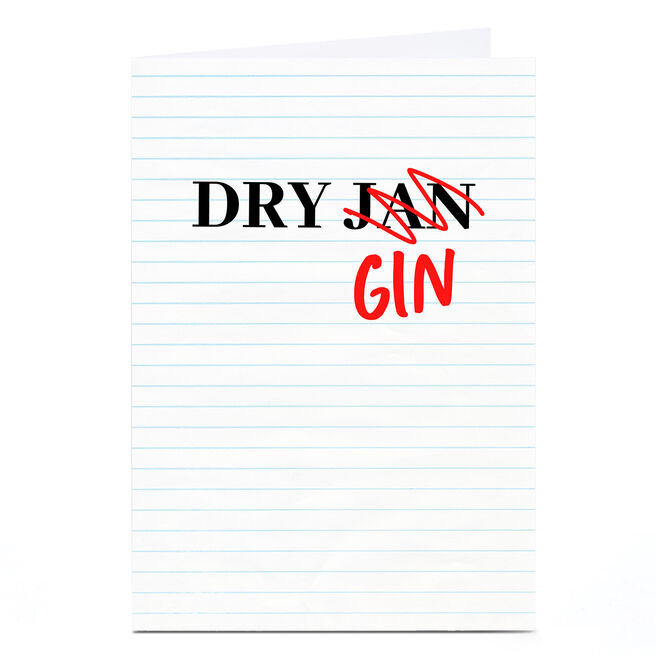 Dry January Card - Dry Gin