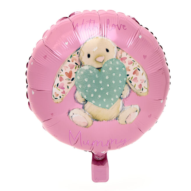 With Love Mummy Bunny 18-Inch Foil Helium Balloon