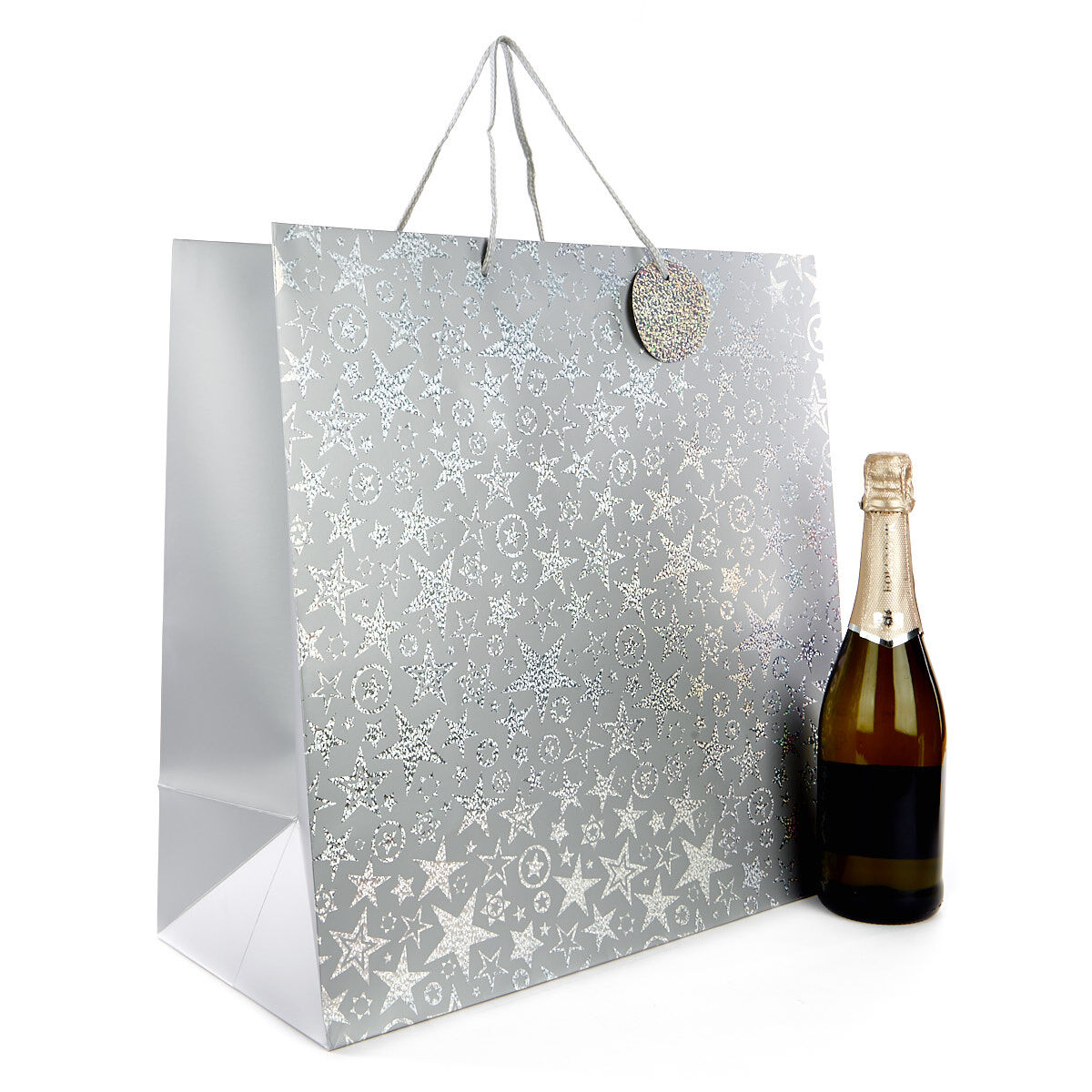 Silver christmas gift bags cheap
