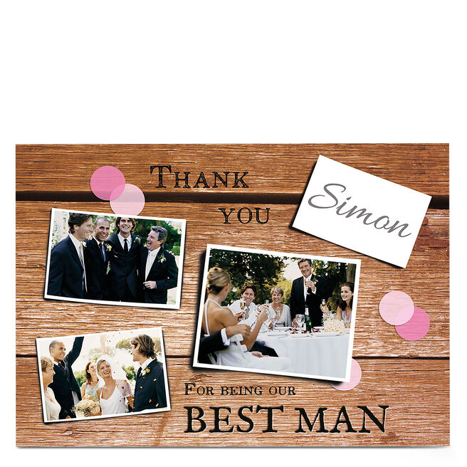 Multi Photo Wedding Card - Thank You For Being Our