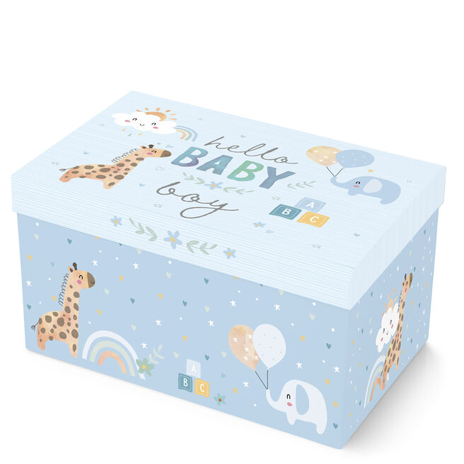 Hello Baby Boy Magnetic Flat-Pack Gift Box