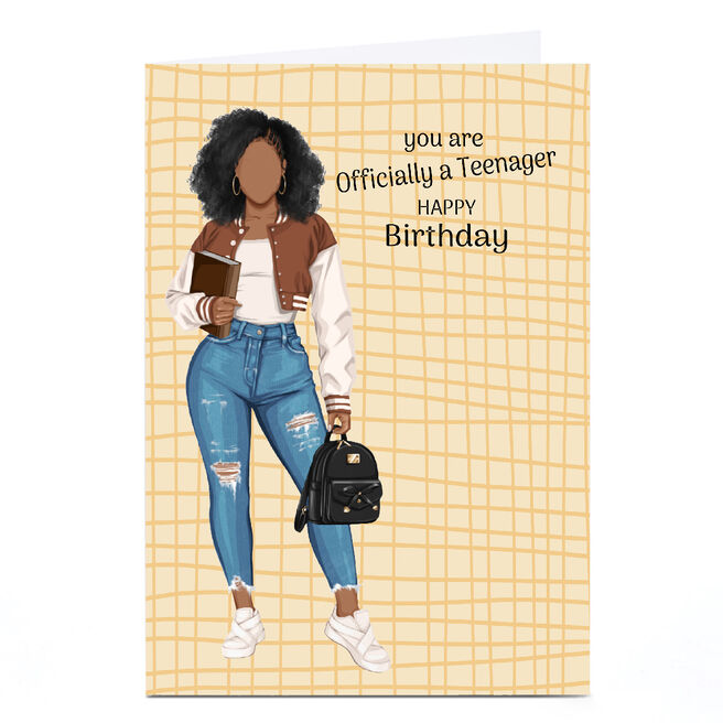Personalised Bleu Hyacinth Card - You Are Officially a Teenager