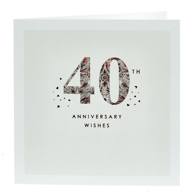 40th Wedding Anniversary Card - 40th Anniversary Wishes 