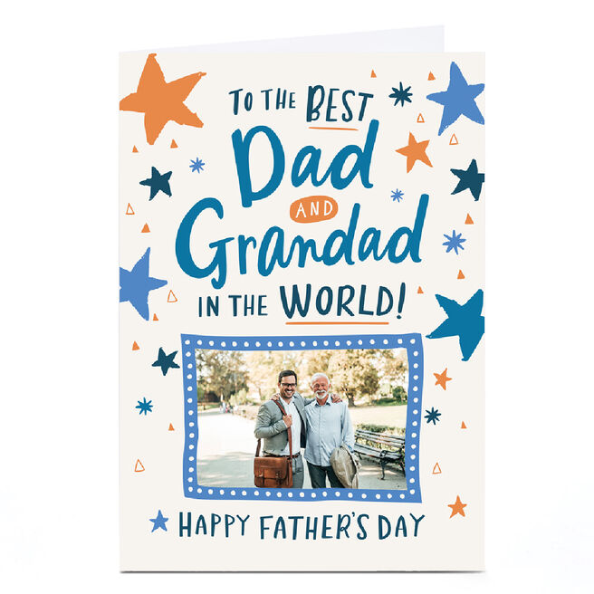 Photo Ebony Newton Father's Day Card - Best Dad & Grandad in the World