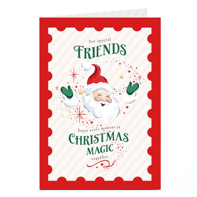 Christmas Card - Laughing Santa Enjoy Together, For Special Friends