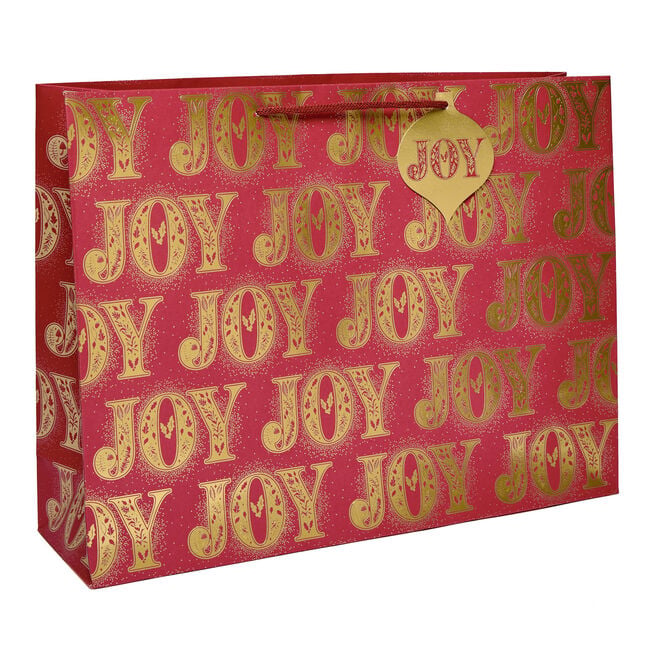 JOY Extra Large Landscape Christmas Gift Bag