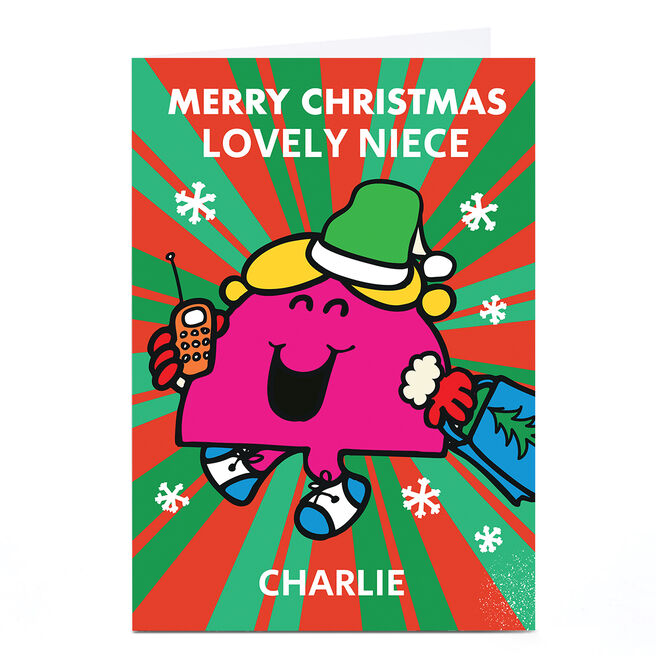 Personalised Mr Men & Little Miss Christmas Card - Chatterbox