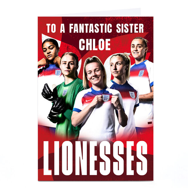 Personalised Birthday Card - Lionesses, Fantastic Sister