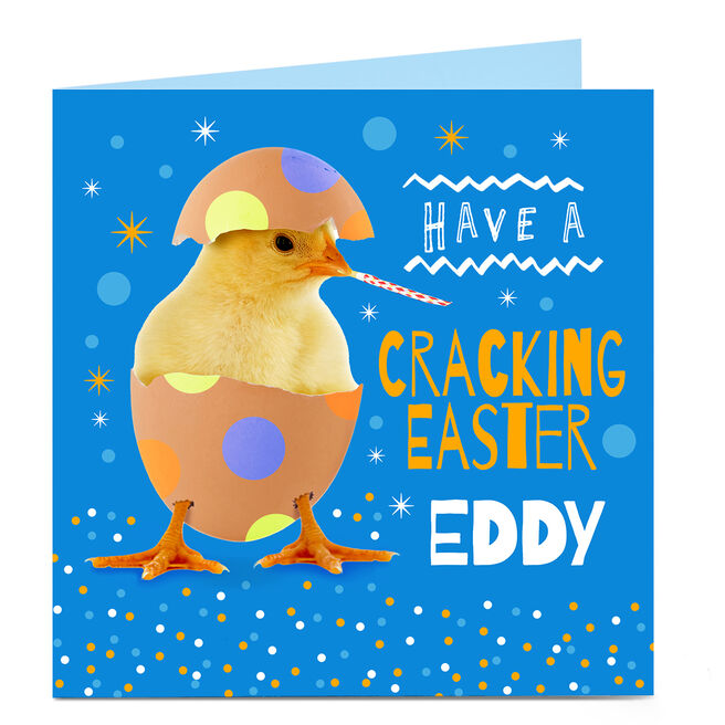 Personalised Easter Card - Cracking Easter, Chick