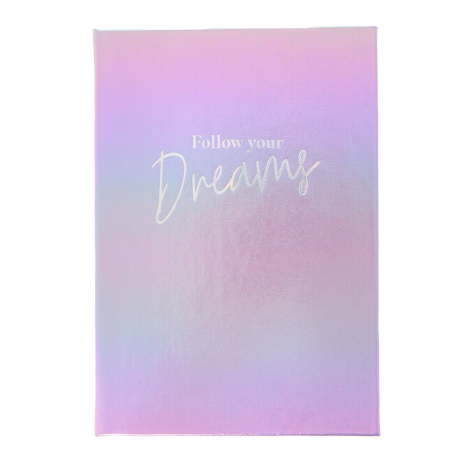 Follow Your Dreams Holographic A5 Notebook