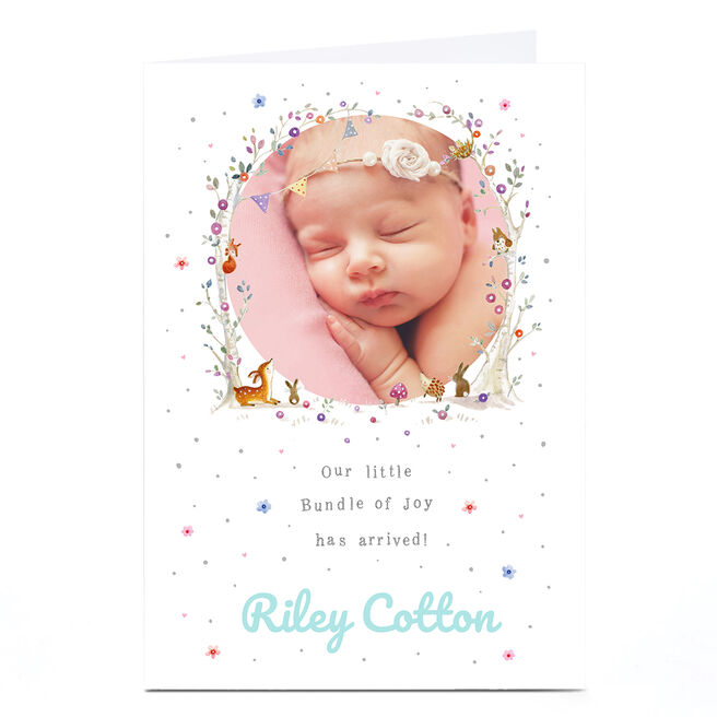Photo Baby Announcement Card - Bundle Of Joy