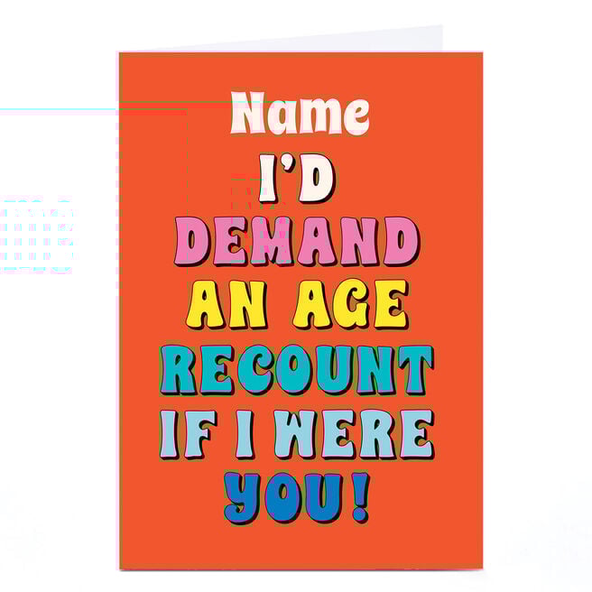 Personalised Birthday Card - Age Recount