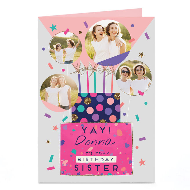 Photo Birthday Card - Yay! Birthday Sister