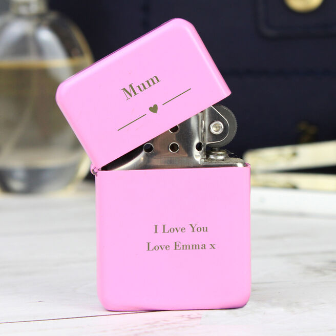 Personalised Decorative Pink Lighter