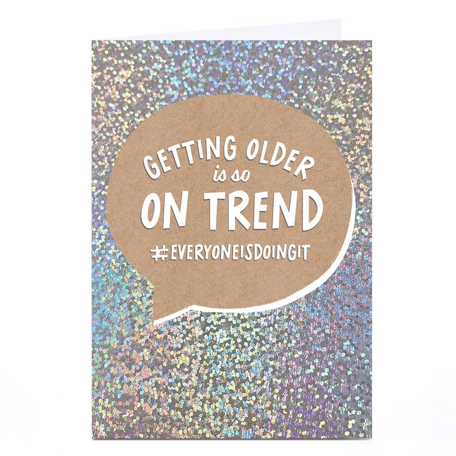 Personalised Birthday Card - On Trend Speech Bubble