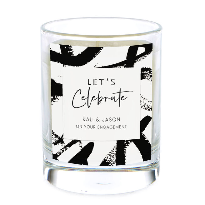 Personalised Pomegranate & Cashmere Scented Candle - Lets Celebrate