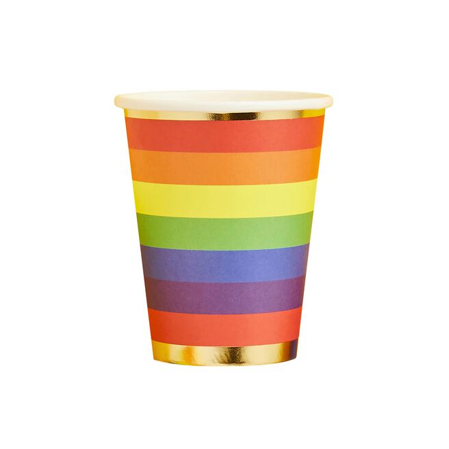 Rainbow Paper Cups - Pack of 8