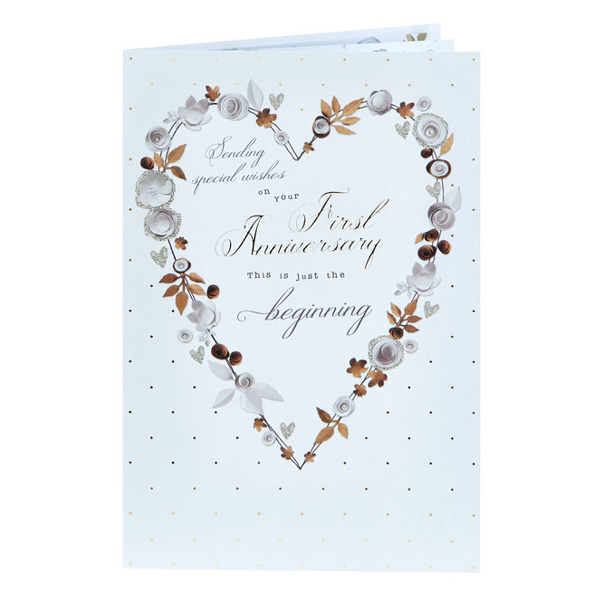 1st Anniversary Cards 1 Year Wedding Anniversary Cards Card Factory