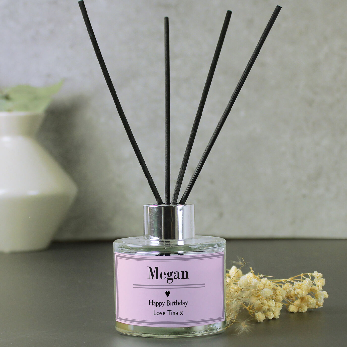 Pink Container Reed Diffuser Buy Personalised Classic Pink Reed Diffuser for GBP 14.99 | Card Factory UK