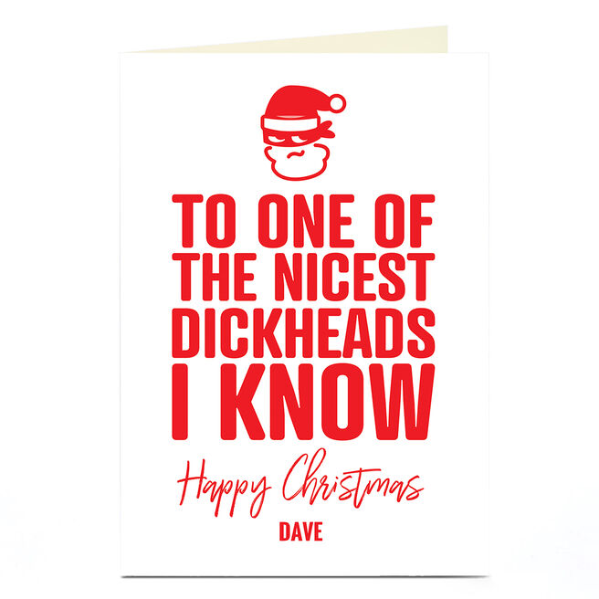 Personalised Punk Christmas Card - To One of the Nicest...