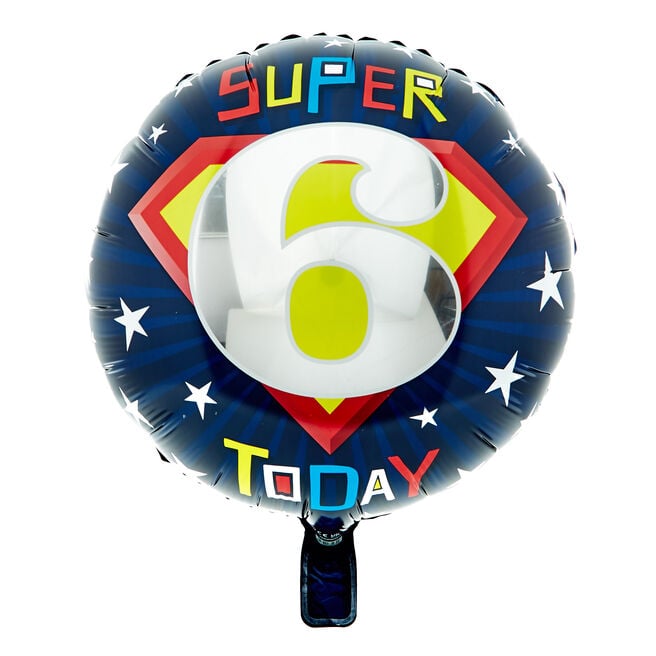 18-Inch Super 6 Today Foil Helium Balloon