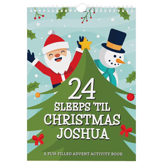 Personalised 24 Sleeps Christmas Activity Advent Calendar,  Personalised 24 Sleeps Christmas Activity Advent Calendar