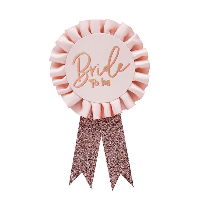 Bride To Be Rosette Badge
