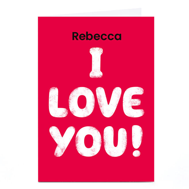 Personalised Hello Munki Valentine's Day Card - I Love You