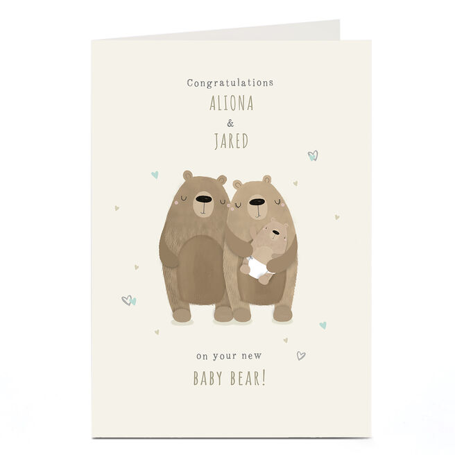 Personalised New Baby Card - New Baby Bear