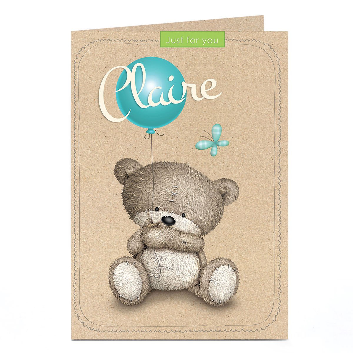 Buy Personalised Hugs Bear Card Just For You Balloon for GBP