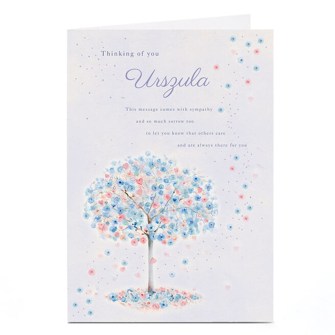 Personalised Sympathy Card - Cherry Blossom