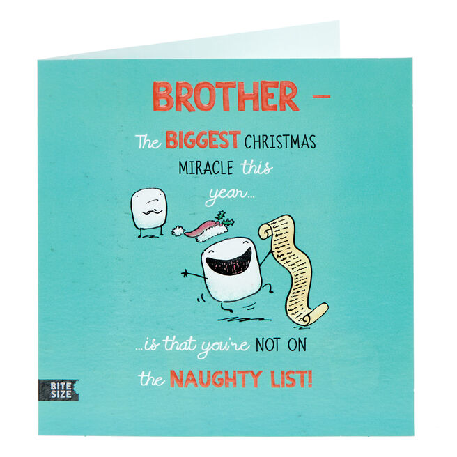 Brother The Biggest Miracle Christmas Card