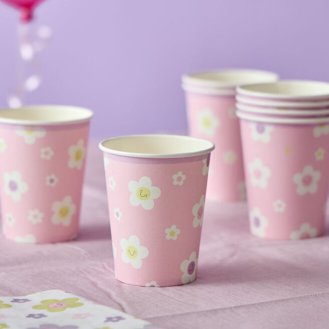 Daisy Paper Cups - Pack of 10