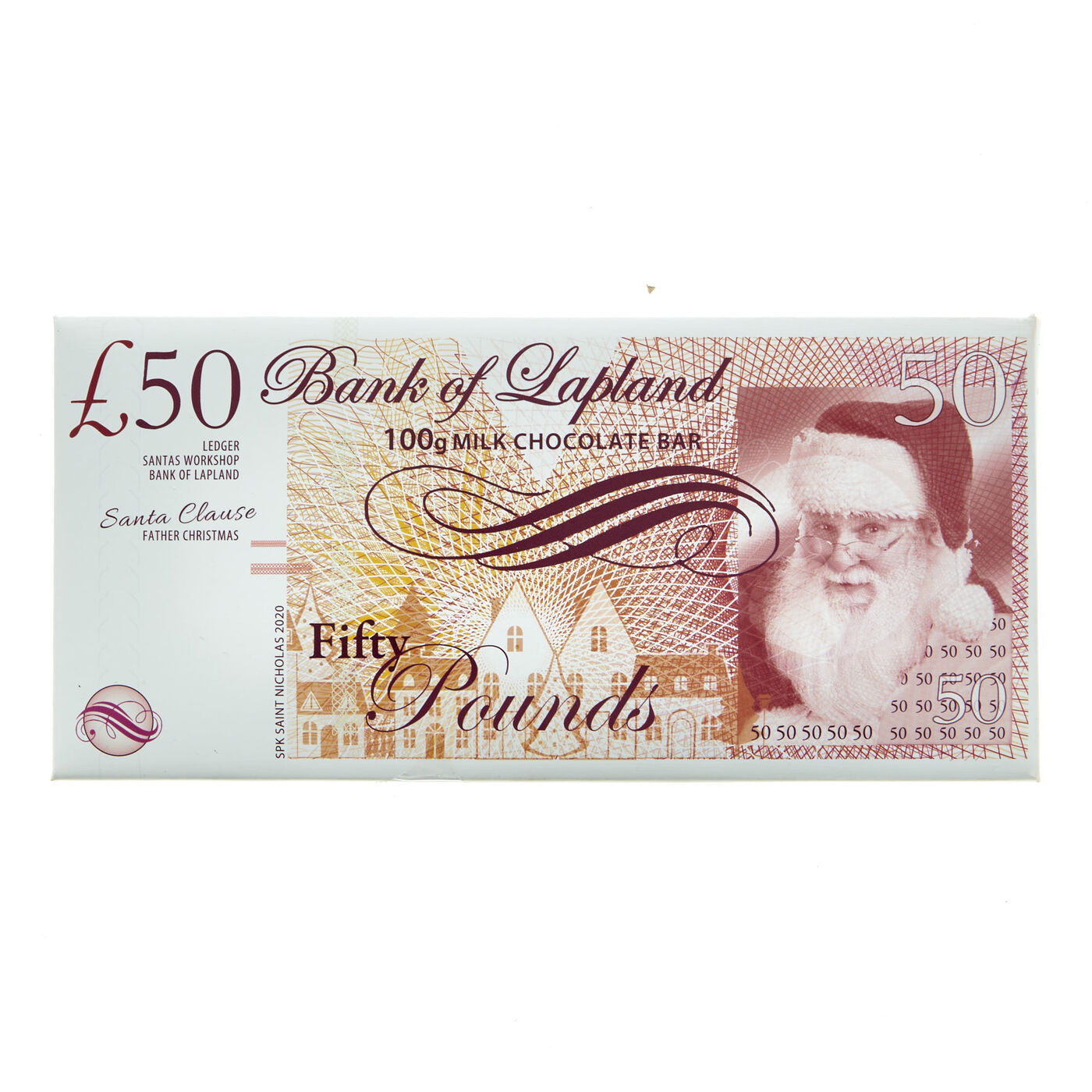 Buy Bank Of Lapland Milk Chocolate £50 Note for GBP 1.99 Card Factory UK
