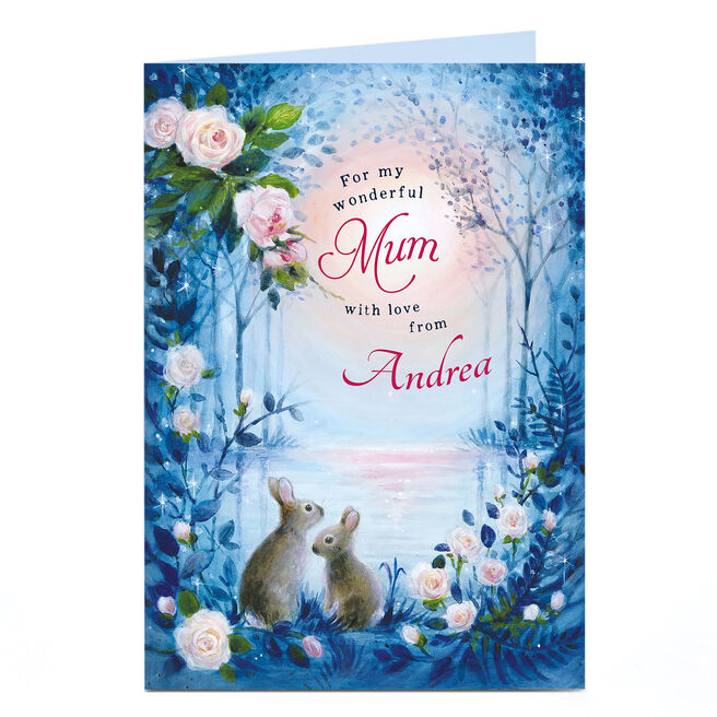 Personalised Card - Rabbits By The Water