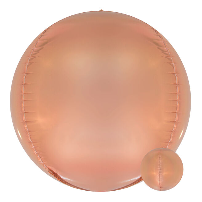 Rose Gold 14-Inch Metallic Orb Foil Helium Balloon